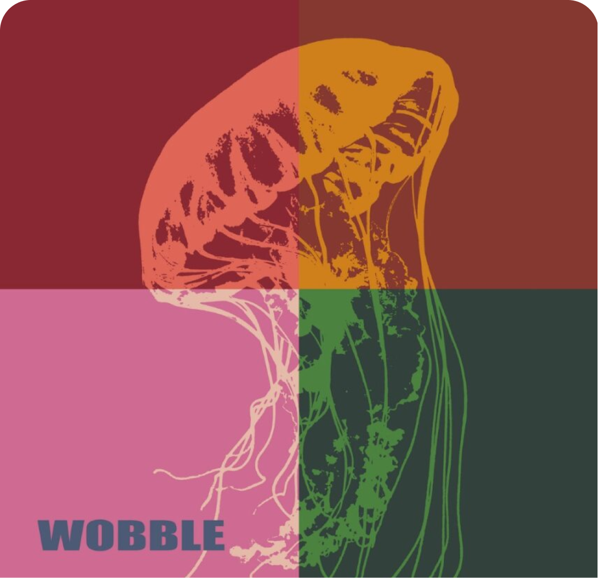 Pop-art skeleton composition